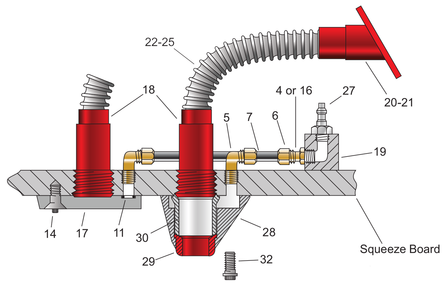 HUNTER QUICK CHANGE BASIN SUPPLIES FOR NON-C, C, D, E, G & H